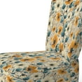 thumbnail image 4 of Designart "Nostalgic Floral Mod Vibes I" Yellow Midcentury Upholstered Accent Chair - Mid-Century Modern Arm Chair For Living Room, 4 of 5