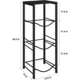 thumbnail image 5 of Water Bottle Holder Organizer 5 Gallon Water Jug Stand with Shelves, 3-Tier Water Bottle Dispenser Stand for Kitchen Living Room Office, Black, 5 of 16