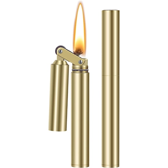 Vintage Lighter, Cool Trench Lighter, Unique Kerosene Lighters Fluid Refillable, Antique Brass Lighters, Novelty Gifts for Men Dad Husband