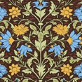 thumbnail image 6 of HAOXIT Yellow Floral Round Tablecloth, William Morris Original Design Green Rustic Natural Flower Plants Print Table Cover for Kitchen Dinning Room Party Picnic Decor, 6 of 8