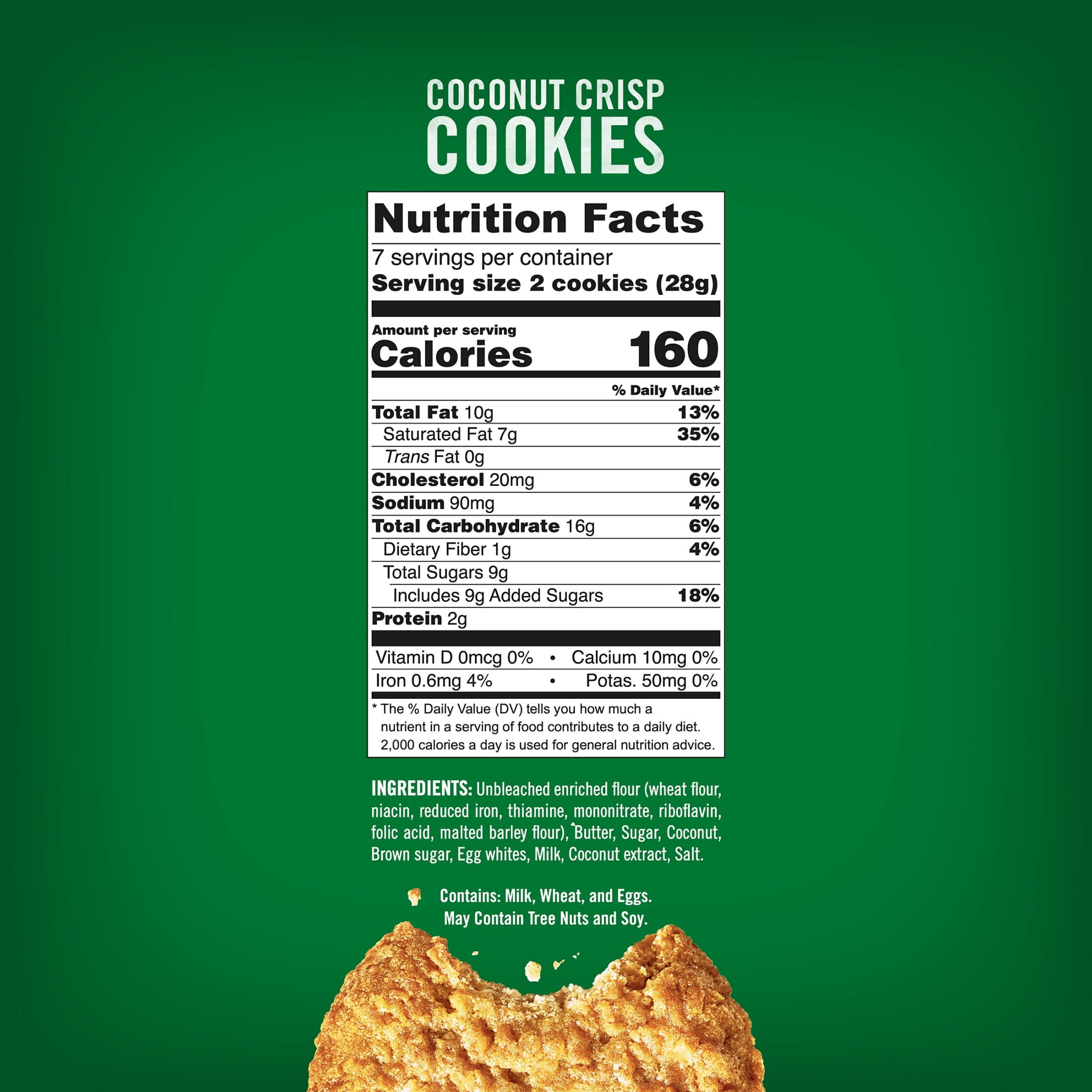 (3 pack) Tate's Bake Shop Coconut Crisp Cookies, 7 oz