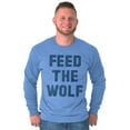 thumbnail image 4 of Feed The Wolf Sarcastic Hangry Gym Long Sleeve TShirt Men Women Brisco Brands 2X, 4 of 6