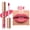 02#Soft Coral Pink, variant on Julystar Nude Matte Liquid Lipstick, Warm Taupe Nude Waterproof Long Lasting Lip Gloss, Non-Stick Cup High Pigment Velvet Lip Makeup