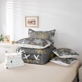 thumbnail image 5 of Manfei Winter Snowflake Print Bedding Comforter Set 7pcs for Kids, Western Vintage Festival Queen Bedding Sets, Happy Christmas Reversible Queen Sheet Sets, Breathable Home Decor, 5 of 7