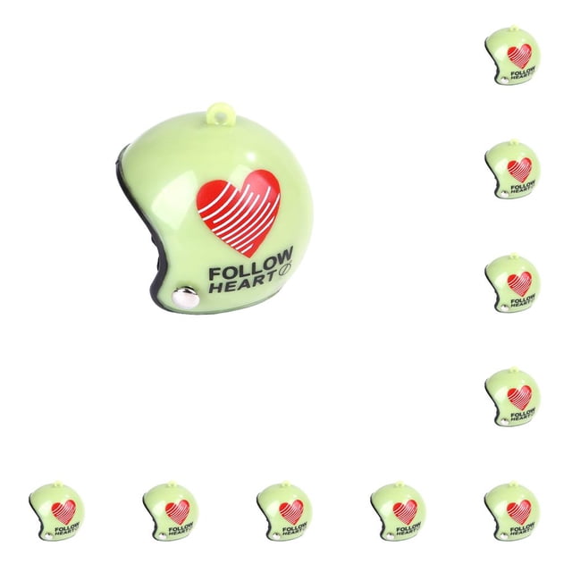 Methold Casco Suministros para mascotas Seguridad Sombrero divertido Sombreros Sombreros lindos y duros Accesorios Equipo Sombrero Aves de corral Pollo corazón verde 10piezas Methold CBP375176