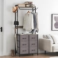 thumbnail image 1 of EDTara Garment Rack With 6 Drawers and Hanging Rods, Sturdy Clothes Organizer With 4 Hooks for Entryway or Bedroom, 1 of 8