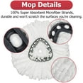 thumbnail image 4 of SURJDE Spin Mop Replacement Head-4 Pack EasyWring Mop Refills with Base Compatible with Vileda Triangle Spin Mop, Microfiber Mop Replace Head Easy Cleaning Floor Head Mop for Floor Cleaning, 4 of 7