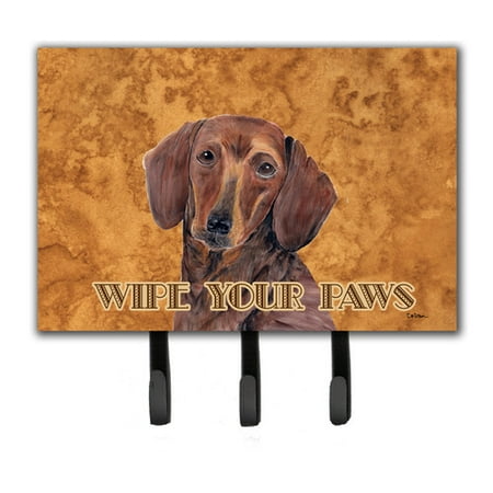 Dachshund Leash Hook - Caroline's Treasures Dachshund Wipe Your Paws Leash Holder and Key Hook