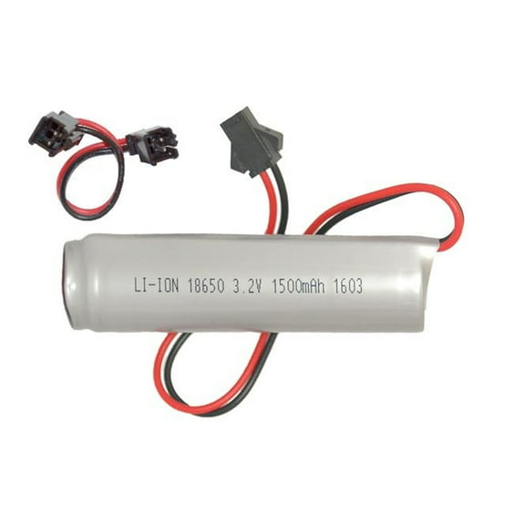 3.2V 1500 mAh LiFeP04 Battery Pack for Gama Sonic Solar Lights (Includes Male Adapter)