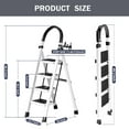 thumbnail image 6 of ESLIFE 4-Step Folding Ladder, Anti-Slip, Portable, Multi-Use for Home & Office（330lb Capacity), White, 6 of 6