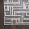thumbnail image 3 of HomeRoots 553150 4 x 6 ft. Blue Geometric Distressed Rectangle Area Rug, 3 of 5