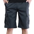 thumbnail image 4 of cllios Mens Cargo Shorts Big and Tall with Multi Pockets Summer Drawstring Work Shorts Workwear Athletic Shorts Fathers Day Gifts Gray,XXXXL, 4 of 6