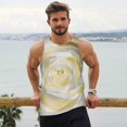 thumbnail image 6 of Salouo White Rose for Men's Tank Tops,Sleeveless Muscle Shirts for Men Quick Dry Workout Tank Top Gym Muscle Tee Fitness Bodybuilding Sleeveless T Shirt-Small, 6 of 7