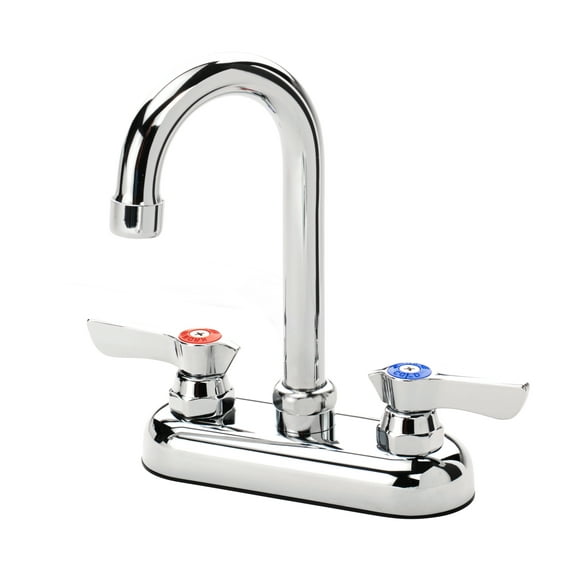 Krowne Commercial Series 4" Center Deck Mount Faucet, 3-1/2" Gooseneck Spout, Low Lead 11-400L
