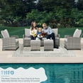 thumbnail image 7 of FHFO 2-Piece Outdoor Patio Wicker Chair Set - All-Weather UV-Resistant Rattan Single Armrest Sofas with Thick Cushions & Removable Washable Covers,Porch, Backyard, Garden, Grey-Grey, 7 of 7