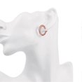 thumbnail image 2 of Rose Gold Ear Clip 1Pair Women Czech Diamond Earrings for Decoration, 2 of 4
