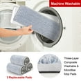 thumbnail image 2 of Flat Mop and Bucket Set with Wringer Set, Mop and Bucket with 3 Washable & Reusable Microfiber Pads, Wet and Dry Use Home Floor Cleaning System for Hardwood, Tile, Wall, Windows, 2 of 7