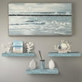thumbnail image 2 of Sorbus Floating Shelf Set - Rustic Wood, (Green), 2 of 3