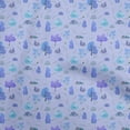 thumbnail image 1 of oneOone Silk Tabby Light Blue Fabric Autumn Sewing Material Print Fabric By The Yard 42 Inch Wide, 1 of 4