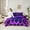 Blue Purple, variant on Castle Fairy Neon Honeycomb Twin Bedding Sets,Gradient Hexagon Bedding Comforter Set