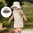 thumbnail image 4 of Hukapapa Sombrero para el sol Sombrero ligero para el sol para niños Sombrero protector para el sol para niños, Sombrero de juego de verano con correa para la barbilla de ala ancha para niñosCaqui, 4 of 5