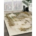 thumbnail image 2 of Ahgly Company Indoor Round Abstract Brown Abstract Area Rugs, 4' Round, 2 of 6
