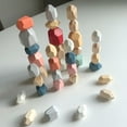thumbnail image 1 of Lightweight Toy 36PC Puzzle Stacking Wooden Colored Natural Stone Education, 1 of 8