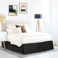 thumbnail image 4 of Empyrean 14" Microfiber Bed Skirt Tailored Drop Dust Ruffle, Black, King, 4 of 4