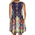 thumbnail image 2 of Jienlioq Robe Grande Taille pour Femmes Liquidation Robe d'Été Décontractée Sans Manches Imprimée Florale Robe d'Été avec Poche, 2 of 8