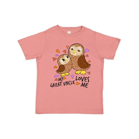 

Inktastic My Great Uncle Loves Me- cute owl family Gift Toddler Boy or Toddler Girl T-Shirt