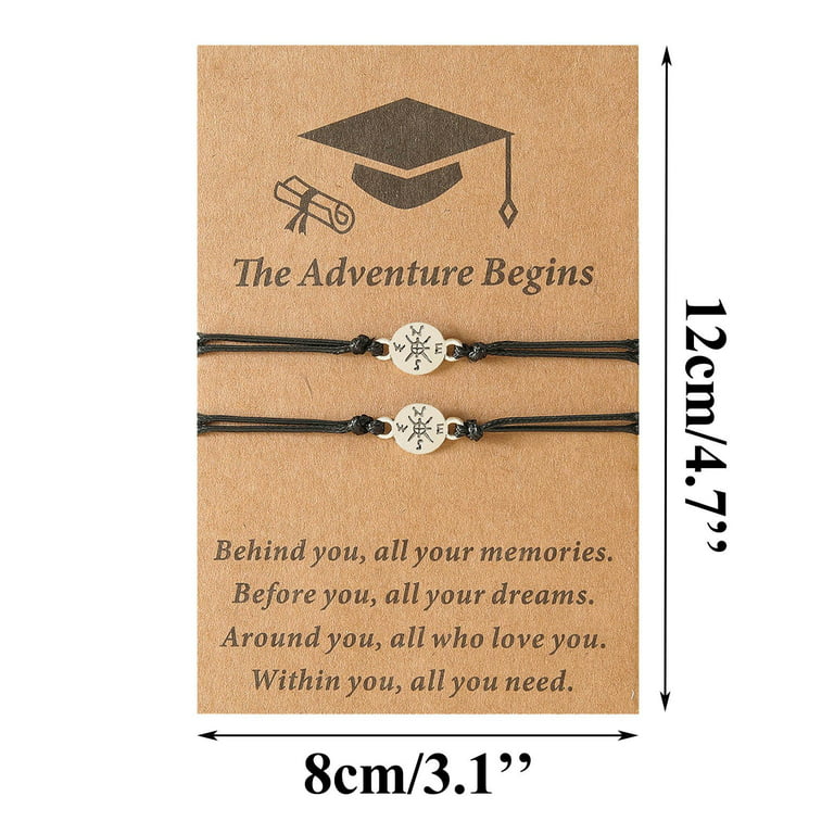 Ki-8jcud Clasp Bracelets for Women 1pc Graduation Bracelet Gifts for Her Him 2023 Graduate College High School Inspirational Gifts for Women Girls