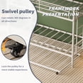 thumbnail image 6 of Miniyam Twin Over Twin Metal Bunk Bed with Trundle, Heavy-Duty Steel Frame, Space-Saving Design with Guardrails and Ladder, White, 6 of 8