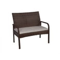 thumbnail image 4 of Westin Outdoor P141-02 Rattan Wicker Modern Sofa Set, Beige - 4 Piece, 4 of 18