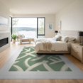 thumbnail image 3 of ODIKA Sage Eucalyptus Contemporary Abstract Asymmetrical Balance Entryway Foldable Easy Care for Master Suite, California King, Under Bed, 3 of 7