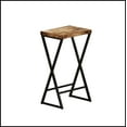 thumbnail image 4 of Modern Design Kitchen Dining Table, Pub Table with X-Shaped Table Legs, Long Dining Table Set with 3 Stools, Easy Assemble, Natural, 4 of 8
