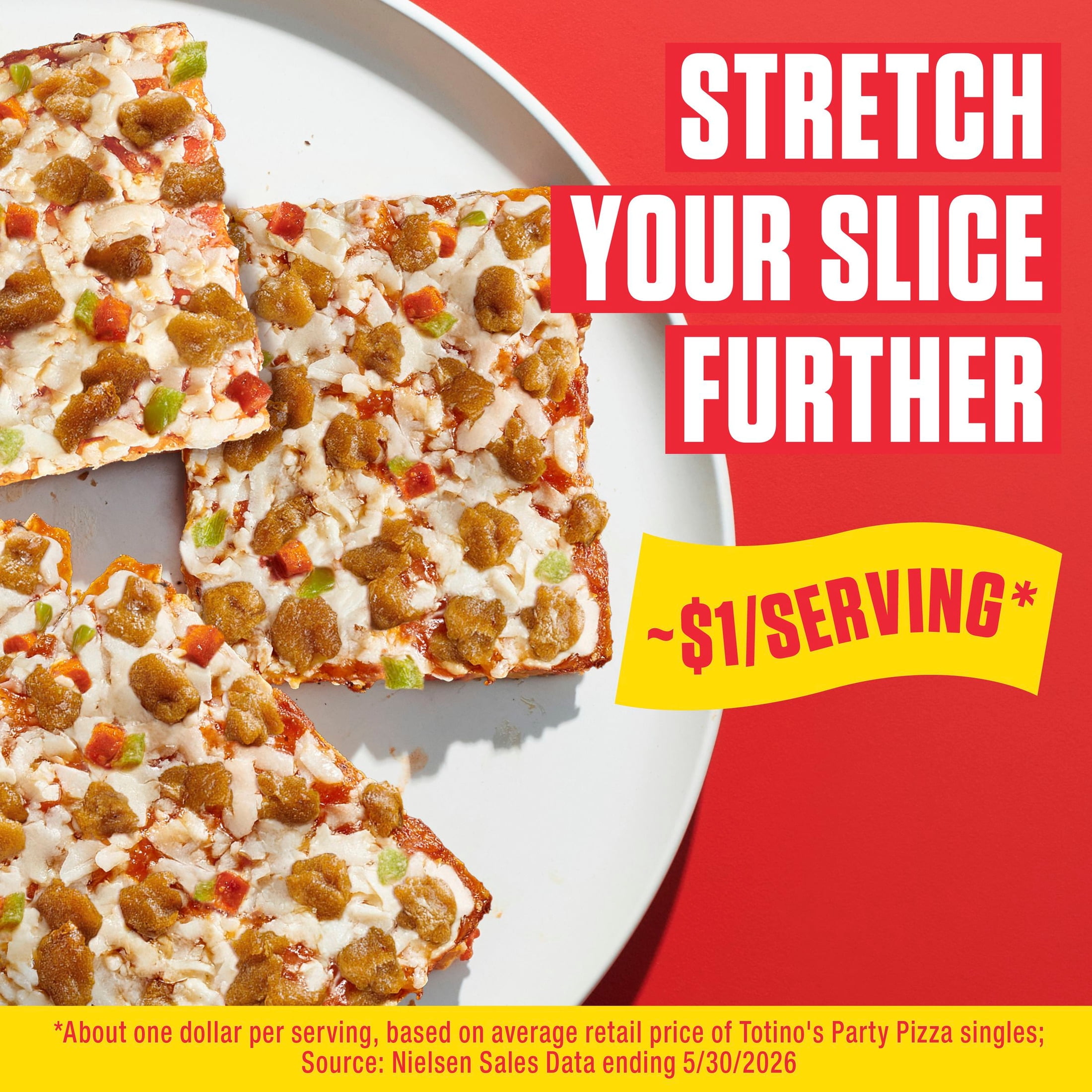 Totino's Party Pizza, Supreme, Oven Ready, Thin Crust, 19g Protein, 10.9 oz (Frozen)