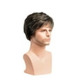 thumbnail image 7 of Business Natural Realistic Full Wig for Elderly Men Medium Length Human Hair Replacement Comfortable Breathable, 7 of 7