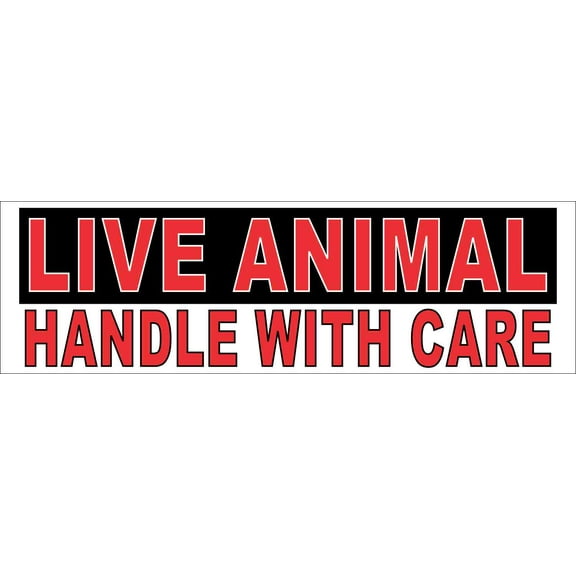 10in x 3in Live Animal Sticker