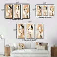 thumbnail image 4 of Designart "Elegant Woman Portrait in Retro Pink Gold II" Woman Avant-Garde Framed Wall Art Set Of 3 - Pink Glam Frame Gallery Set For Office Decor, 4 of 6