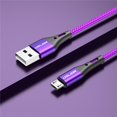 thumbnail image 1 of Cable Micro USB USLION 3A, Cable de datos USB de carga rápida para Samsung S6 Xiaomi Redmi Note 4, Cable Microusb Android para teléfono móvil Deng Xun unisex, 1 of 2