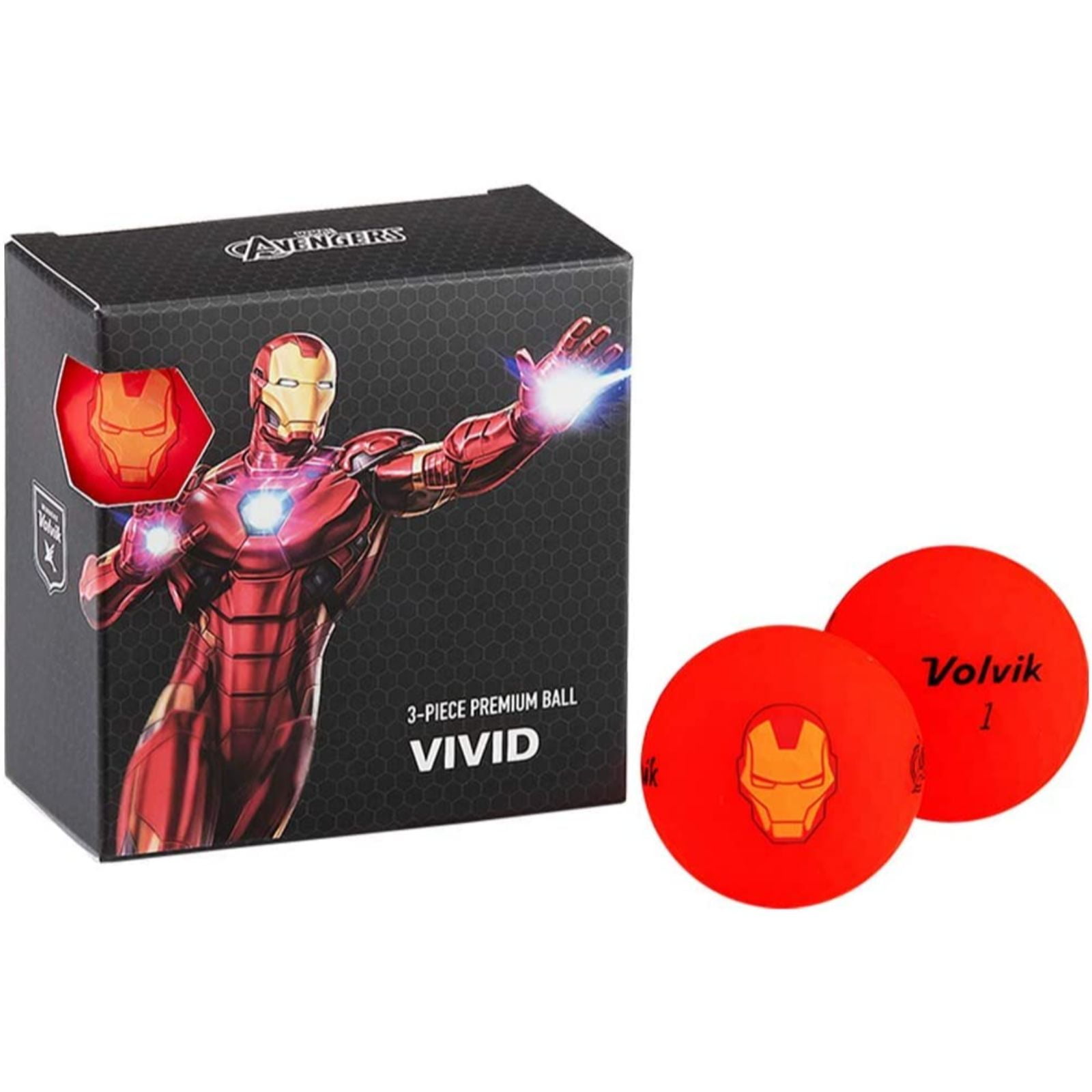 Volvik Marvel Golf Balls 4 Pack, Iron Man