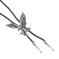 thumbnail image 3 of Cordón de PU Cuero Colgante Águila Hugo Vintage Eagle Bolo Tie Plata antigua, 3 of 8