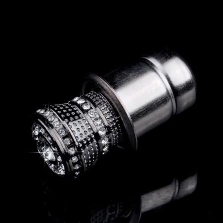 Walbest Crystal Bling Car Cigarette Lighter 12v, Bling Car Accessories, Rhinestone Auto Interior Accessory, Car Charger Decoration, Glam Car Decor -