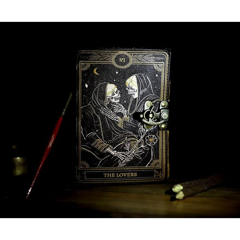 HISTORIA DE UN AMOR レコード 12枚セット Ruzioon Book of Spells Leather Journal, 5x7 Inch, Handmade Gothic