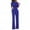 Blue, variant on JGTDBPO Jumpsuits For Women Casual Solid Straight Leg Jumpsuit Off Shoulder Short Sleeve Smocked Waist Playsuit Air Essentials Jumpsuit