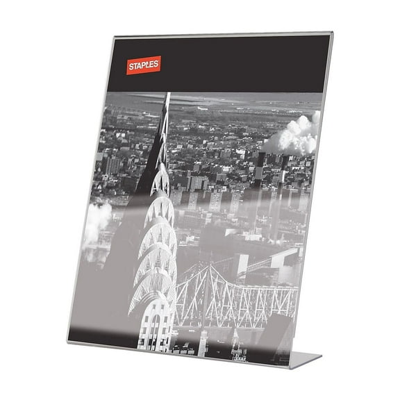 Staples Sign Holder 8.5" x 11" Clear Plastic 3/Pack ST18387VS
