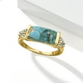 thumbnail image 5 of Ross-Simons Turquoise and .70 ct. t.w. Sky Blue Topaz Ring in 18kt Gold Over Sterling, Women's, Adult, 5 of 7