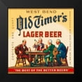 thumbnail image 2 of Vintage Booze Labels 15x15 Black Modern Framed Museum Art Print Titled - West Bend Old Timers Lager Beer, 2 of 5