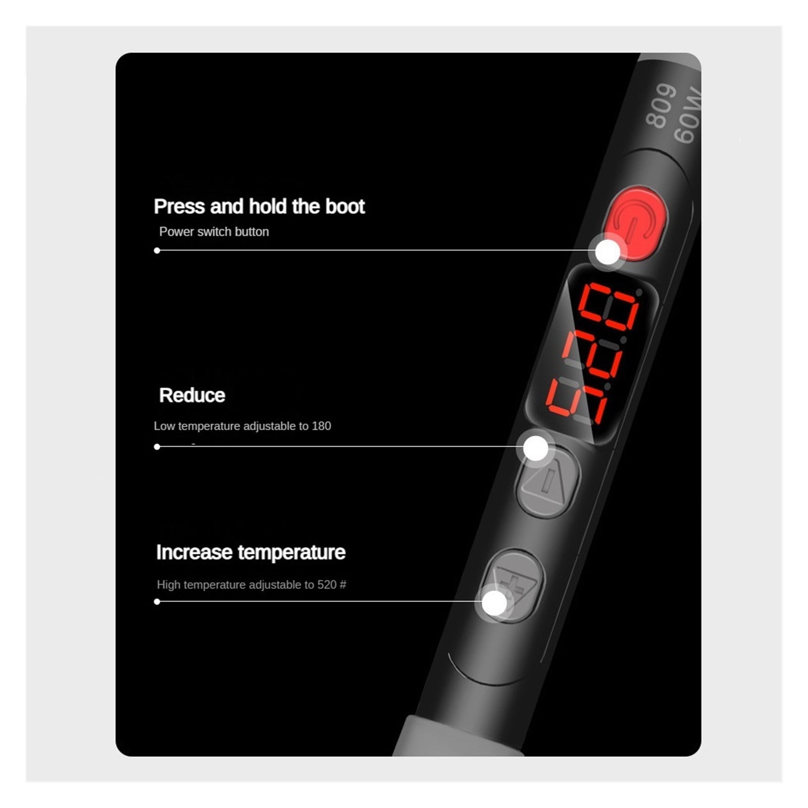 Electric Soldering Iron,Temperature Electric With Display Handle Professional Temperature Inner-heated Adjustable Pen Tools, Soldering Iron Welding