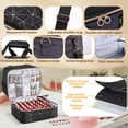 thumbnail image 7 of YUYAFN Nail Bag Organizer Case Holds 84 Bottles(15ml/0.5fl.oz) ,3 Layers PU Leather Nail Supplies Storage Organizer Bag,Large Shoulder Strap Nail Polish Holder Travel Carrying Case,Black, 7 of 7